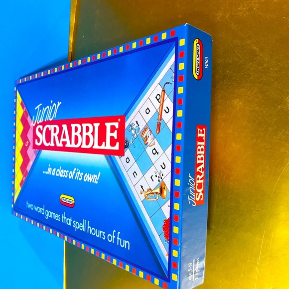 JUNIOR SCRABBLE VTG 1989 2 WORD GAMES RAINBOW & WORDS & PICTURES SCRABBLE GAME - Picture 7 of 14